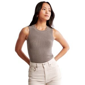 Abercrombie & Fitch ottoman crew sweater tank - Taupe